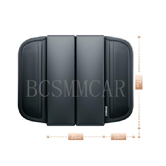 Car Armrest Cover Center Console Box Cushion Heighten Pad Leather Mat W/Pocket