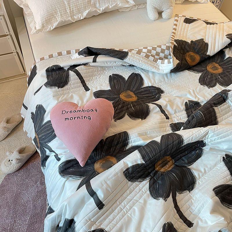 Cuvertură de pat cu spălare mecanică Cuvertură subțire Cuvertură de vară Cuvertură de pat dublă cu un singur pat Pătură de pat cu aer condiționat