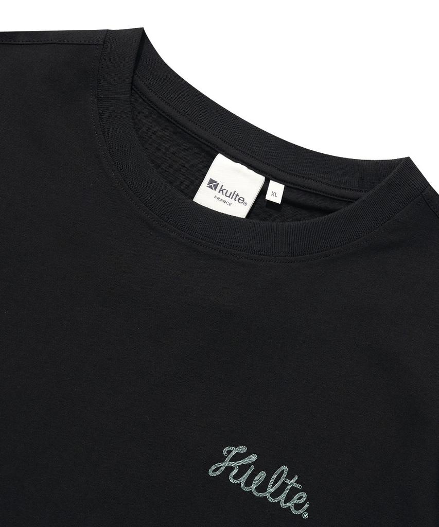 KULTE Rope Logo Print T-Shirt_Black