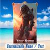 Beach Towel Custom Name Text, Quick Dry Large Towel For Beach HomePredator