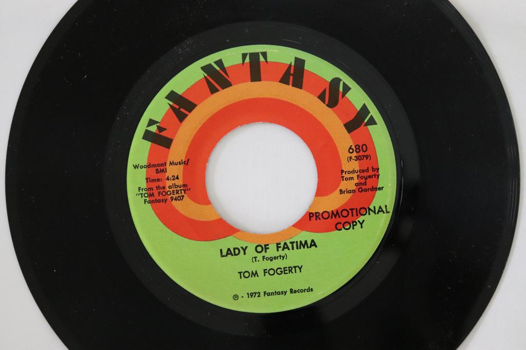 7inch Record TOM FOGERTY - Lady Of Fatima Fantasy680 Fantasy 1972 US Rock Used