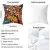 Classic Theme Colored Tree Cushion Cover Soft & Easy-Wash Pillow Case – Versatile For Couch, Bed, Travel And Office