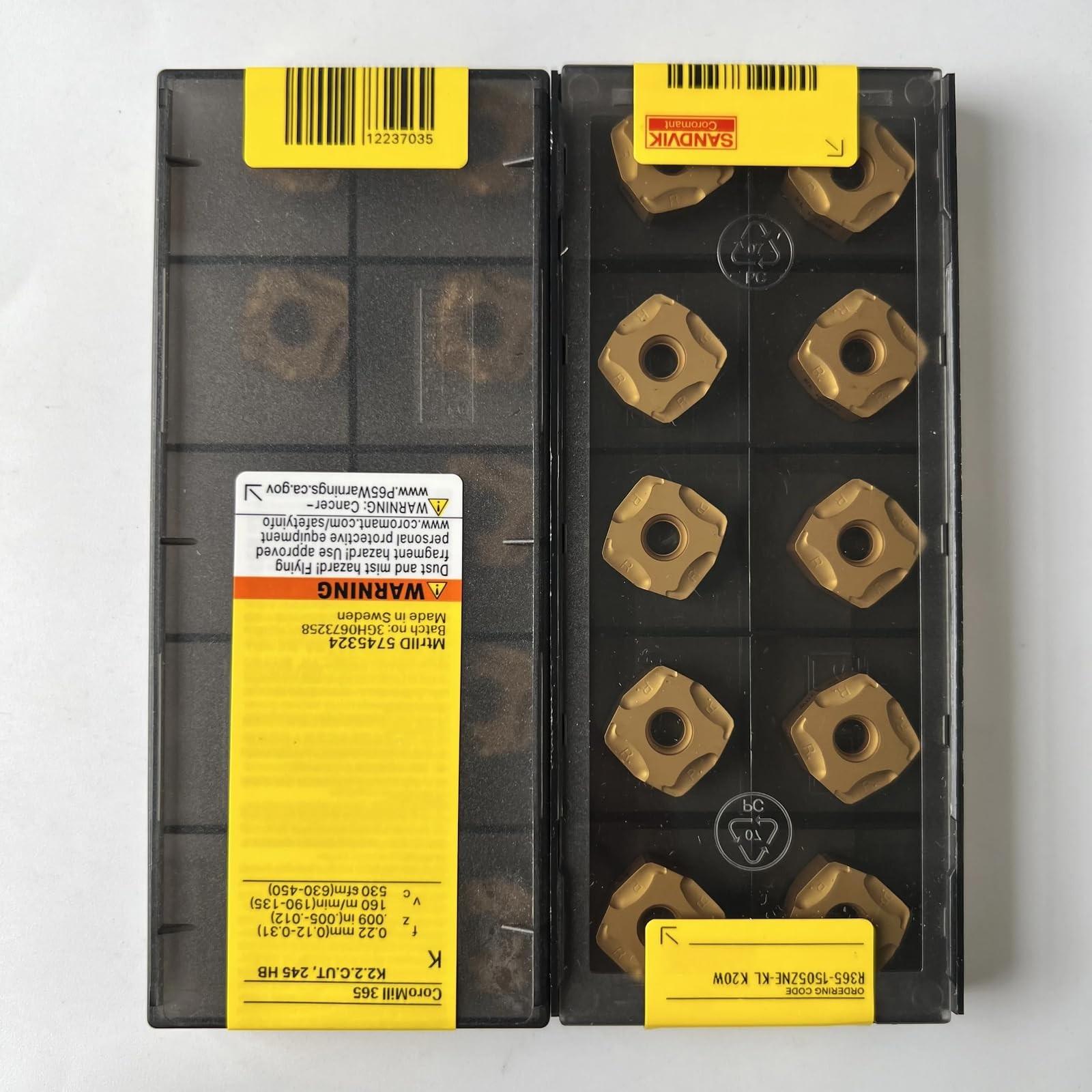 

Original Sandvik / R365-1505ZNE-KL K20W /CNC lathe carbide blade tool 10 Pcs