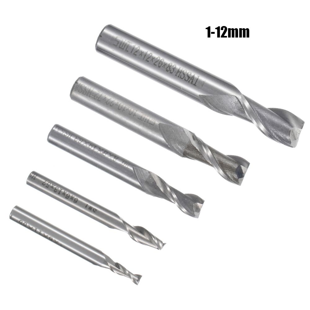 Tools 1-12mm Machine Tool CNC Straight Shank Woodworking Drill Bits Milling Cutters Mill Cutter