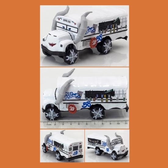 Toy Car Model Rugged Die-Cast Construction Replica Film Vehicle Toy Cow School Bus Ignite Racing Imagination Car World Toy