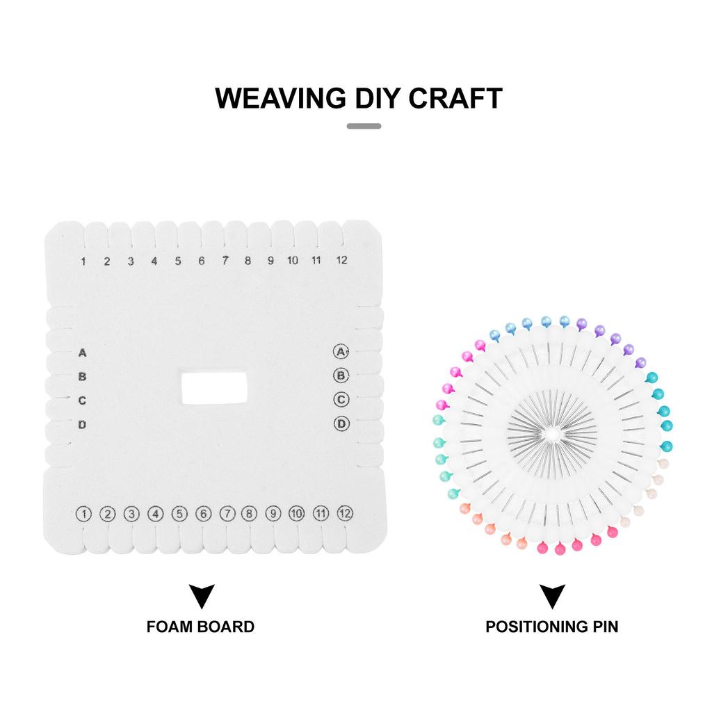 1Set 20Cm Braiding Plate with Pins Handmade Weaving Disk for Bracelet Beading Cord DIY Sewing Craft Supplies Kumihimo Disk