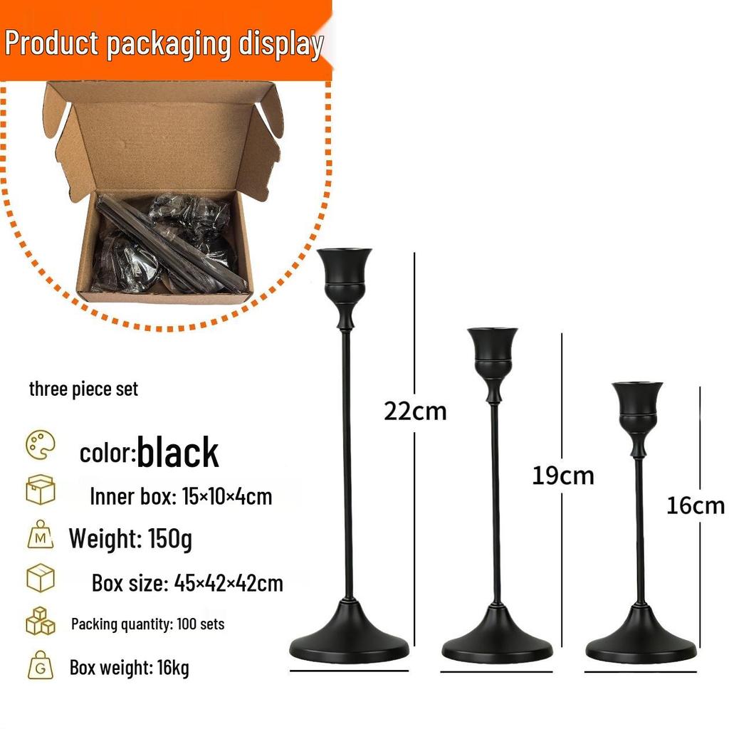 European Minimalist Candlestick Ornament for Candlelight Dinner & Wedding Décor