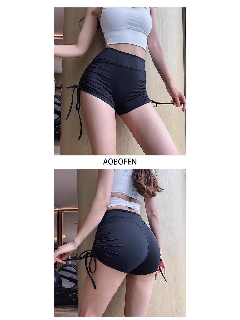 Pantaloncini da Yoga da Donna a Vita Alta Sollevamento Glutei - Comodi, Elastici, Sensazione Nuda, con Coulisse, Ideali per Corsa e Fitness