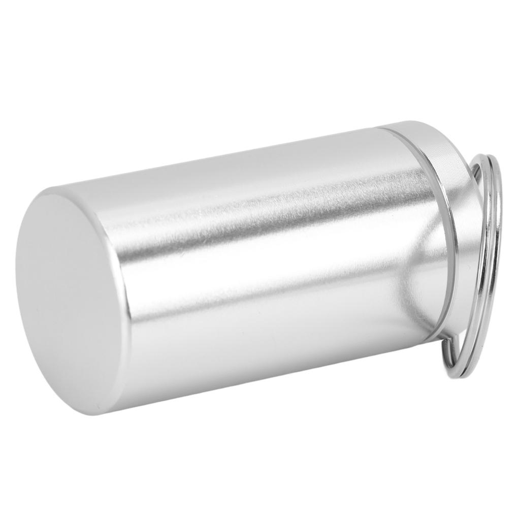 Portable Keychain Medicine Holder Alu um Waterproof Medicine Box Container for Outdoor Travel Camping