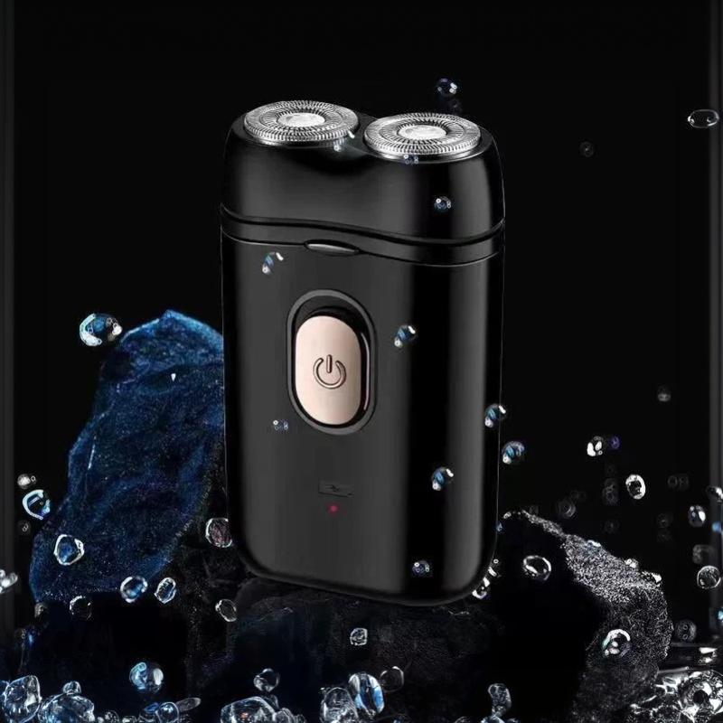 1 Set Usb Rechargeable Portable Electric Shaver Men Shaving Tool For Men Waterproof Mini Travel Rotary Razor