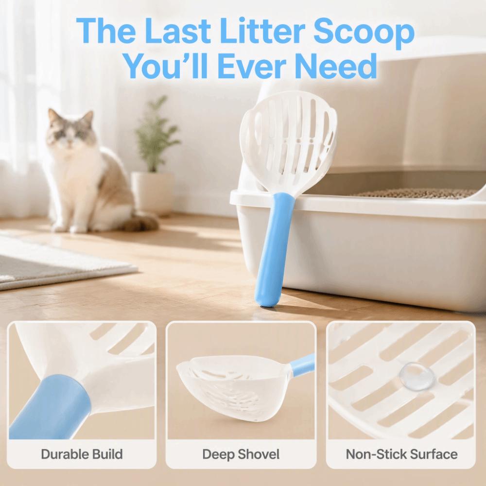 Deep Shovel Cat Litter Scoop Wide Scoop Head Pet Waste Scooper Kitty Poop Shovel  Indoor Pet Care