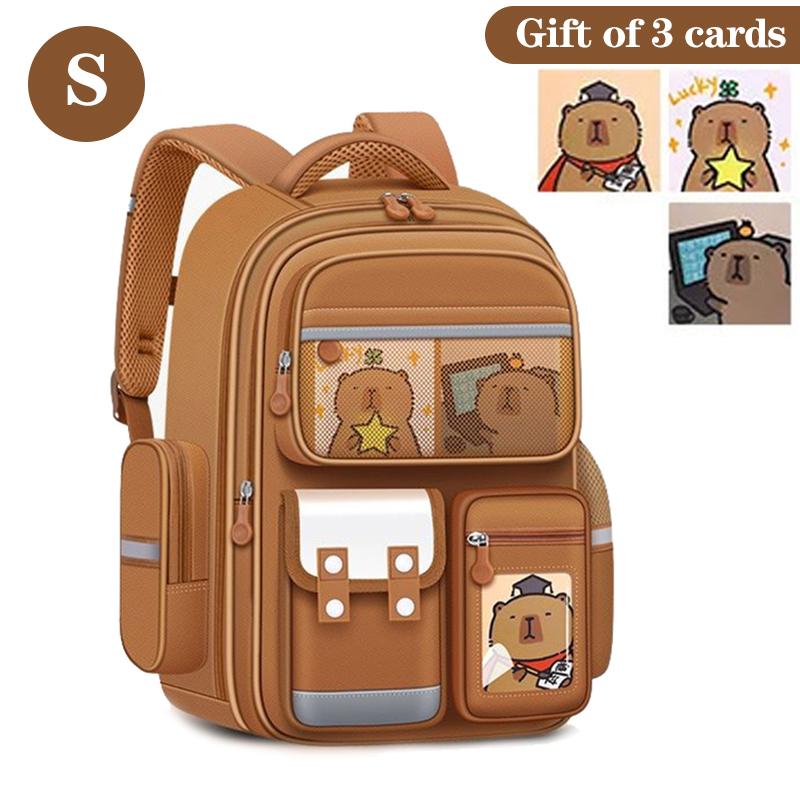 

Capibala Schoolbag Unisex Большой вместительный рюкзак Capybara, прочный и легкий рюкзак для учеников начальной и средней школы S