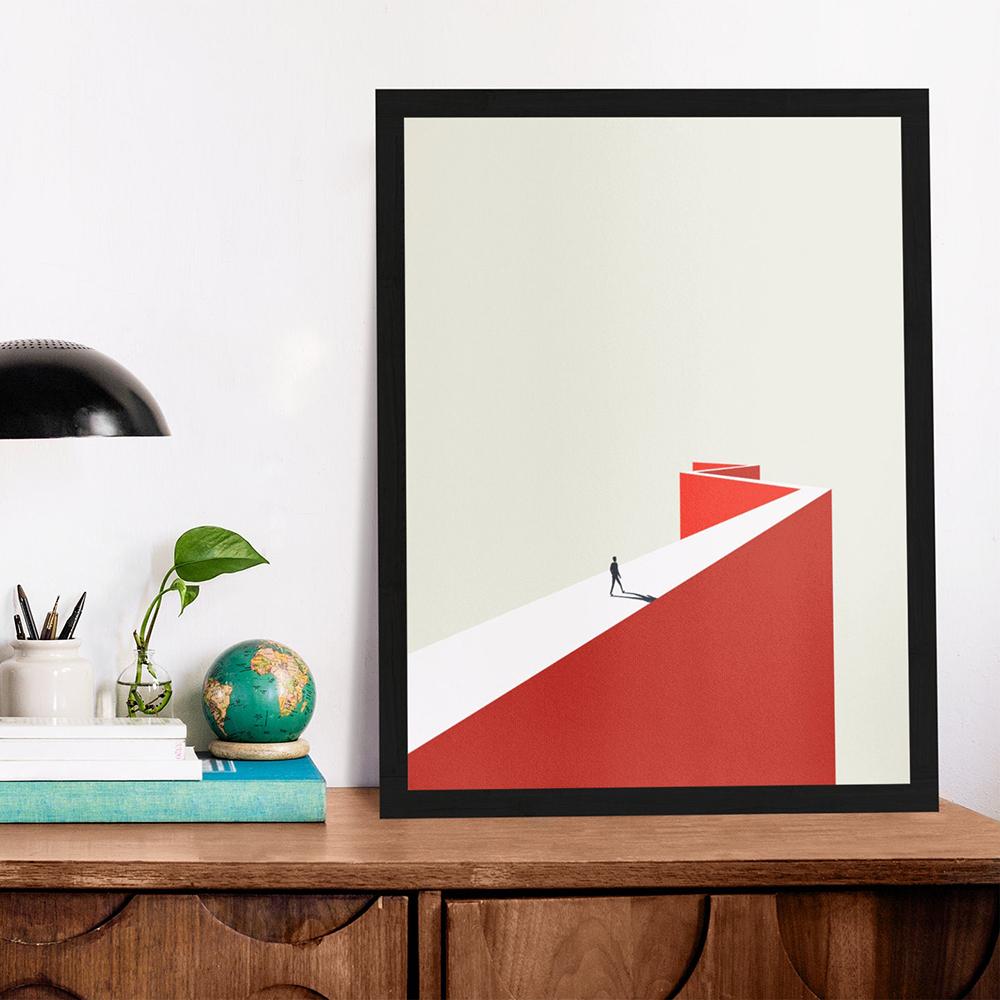 Estetic Minimalist Roșu Artă de Perete Pictură Print Idee Modernă Living Decor Acasă Pânză Stil Scandinav Nordic Abstract