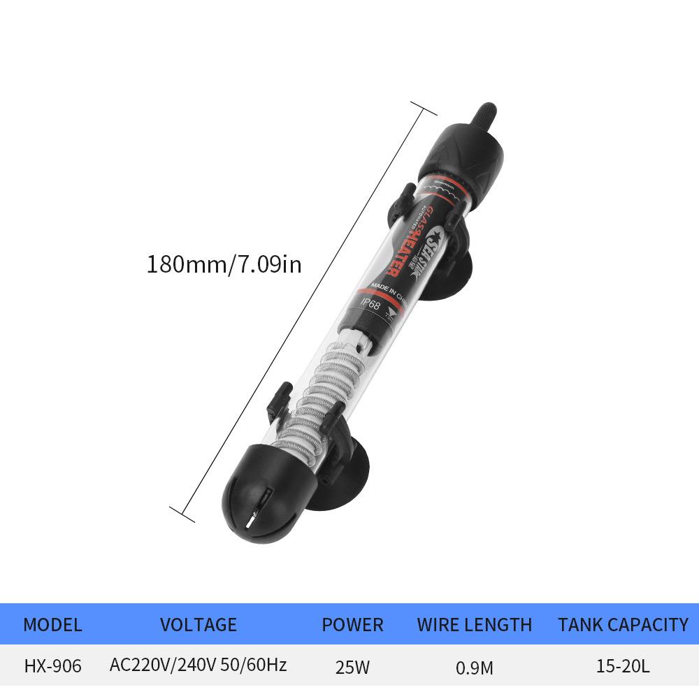 25-300W Fish Tank Heating Rod, Adjustable Temperature Automatic Thermostat Heater, Universal Aquatic Aquarium Tank Accessories