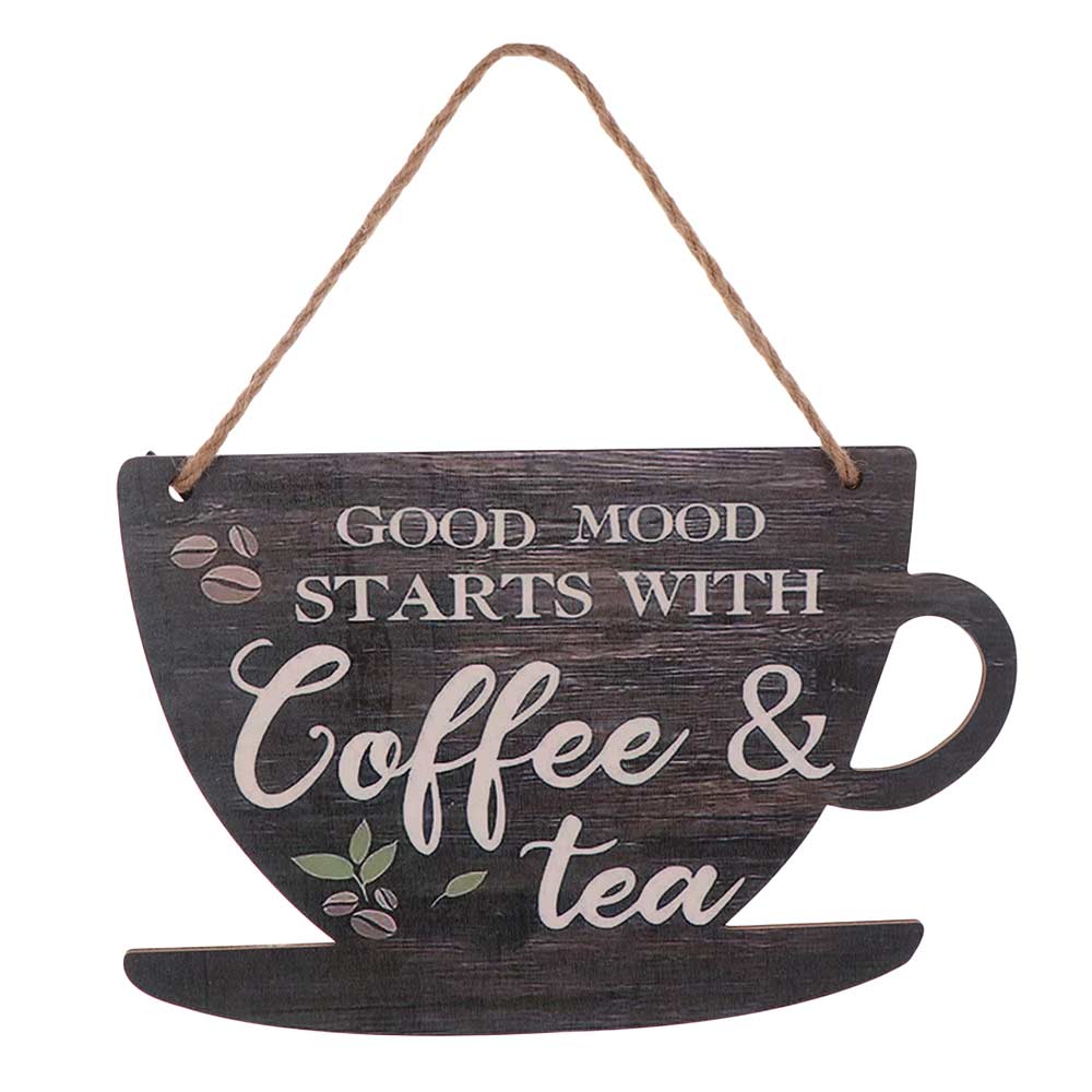 Creative Coffee Shop Signage Vintage Door Pendant Kitchen Logo Wall Hanging Background Prop
