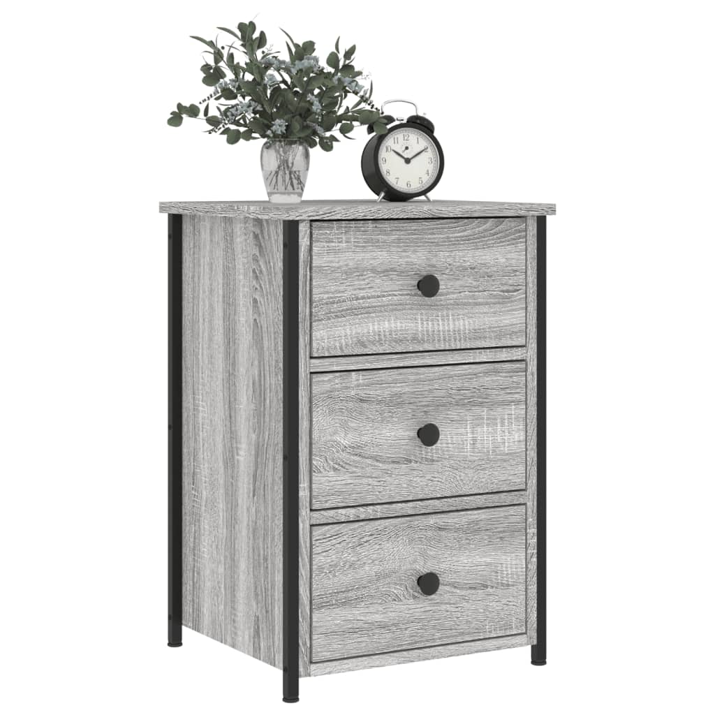 Nightstand Gray Sonoma 40x36x60 cm Particleboard