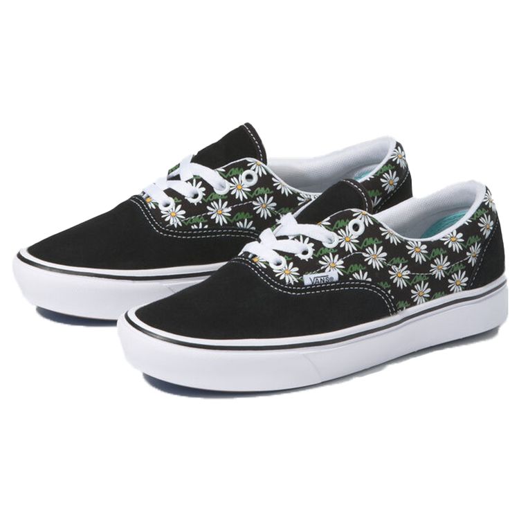 Vans Comfycush Era Scribble Flower - Daisy Black Unisex Sneakers White VN0A3WM949K