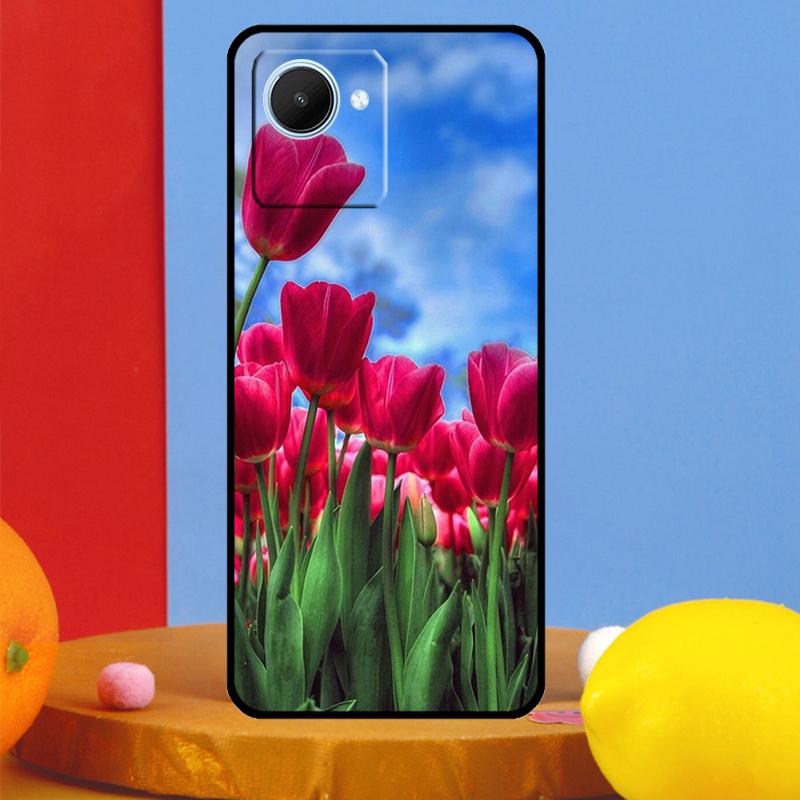 Tulips Flower For Realme GT7 Pro GT6 10 11 12 13 14 15 Pro Plus C55 C67 C63 C61 C53 C35 C65 C75 C71 Case