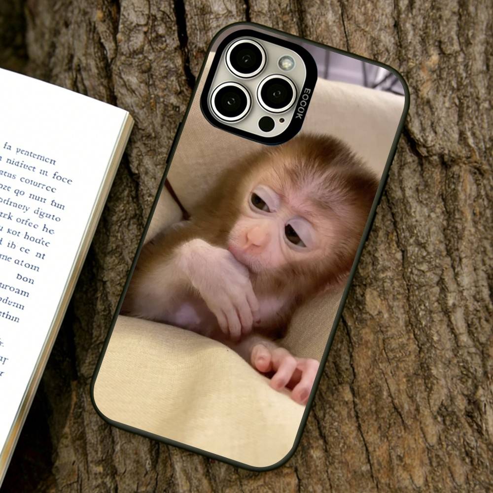 Little Monkey  Phone Case For iPhone 17,16,15,14,13,12,11 Plus,Pro Max,XS,Colorful Silver Phone Case Funda Cover