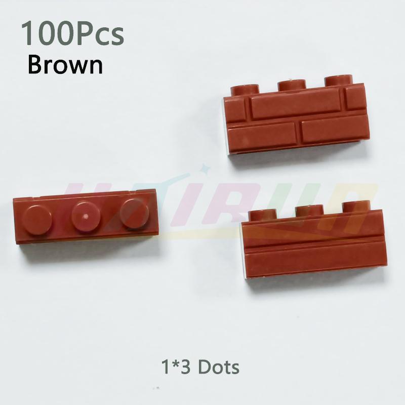 Non-Toxic 100Pcs Building Block Simulation City Moc Wall Brick Building Block Model Building Accessories Castle Construction Kids Toys