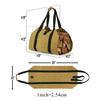 Canvas Firewood Carry Tote Bag Camping Firepalce Wood Bag with Straps Handles