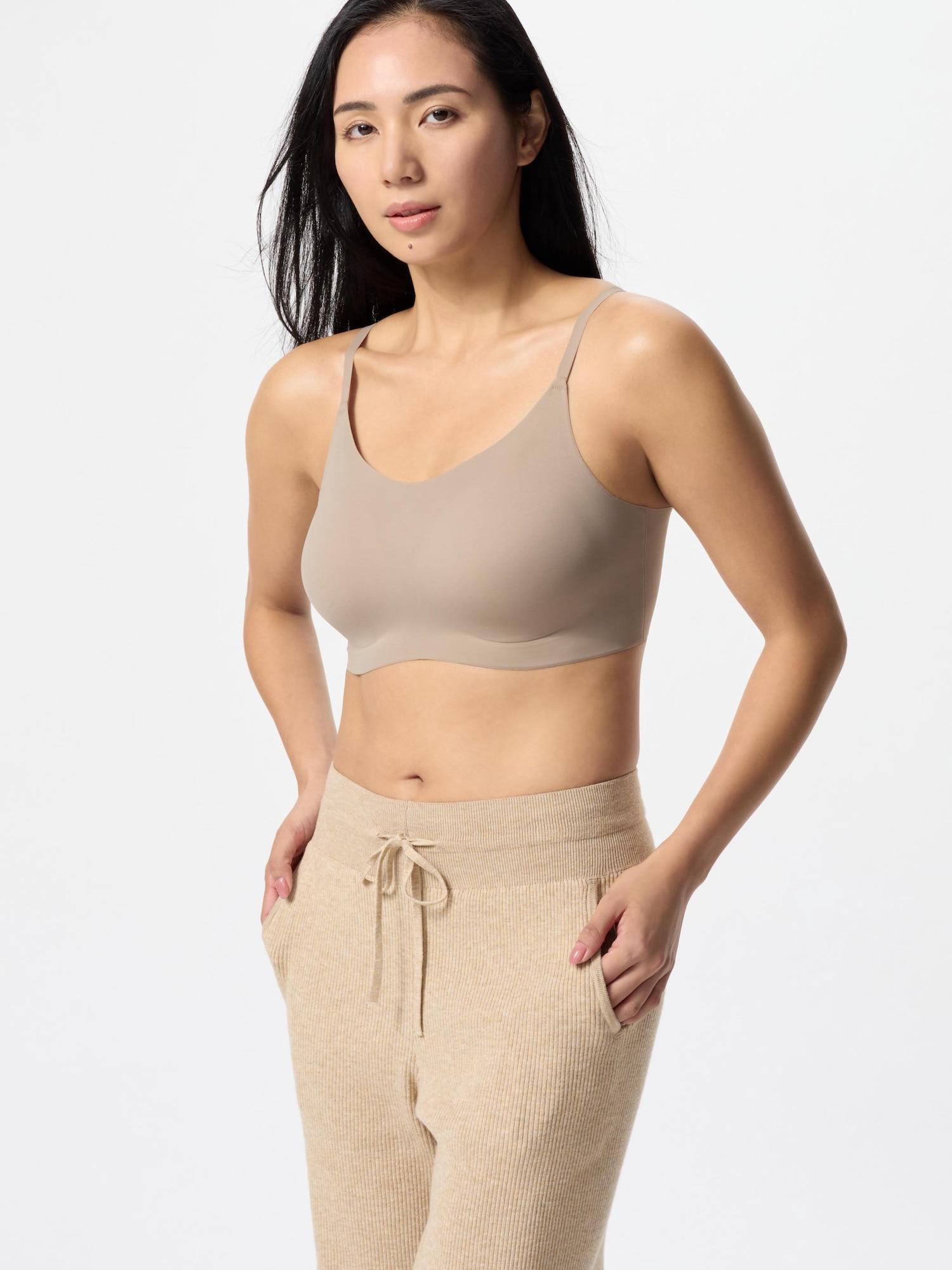 

Uniqlo Airism Wireless Bra Свободный U-образный вырез 32 BEIGE/WOMEN XL