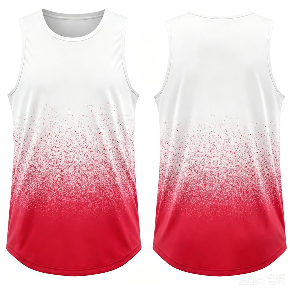Fashion Gradient Print Men's Sports Vest Summer Quick Dry Breathable Tennis Training Tank Tops Casual Sleeveless Shirt Gym Tees