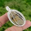 Daughters Day Deal Natural Septarian 925 Silver Wire Wrapped New Pendant Jewelry