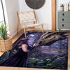 Gothic Illustrations Customize Text Area Rug Suitable for Dining Room Living Rooms Kitchen Playrooms Antislip Carpet Decorate Offices