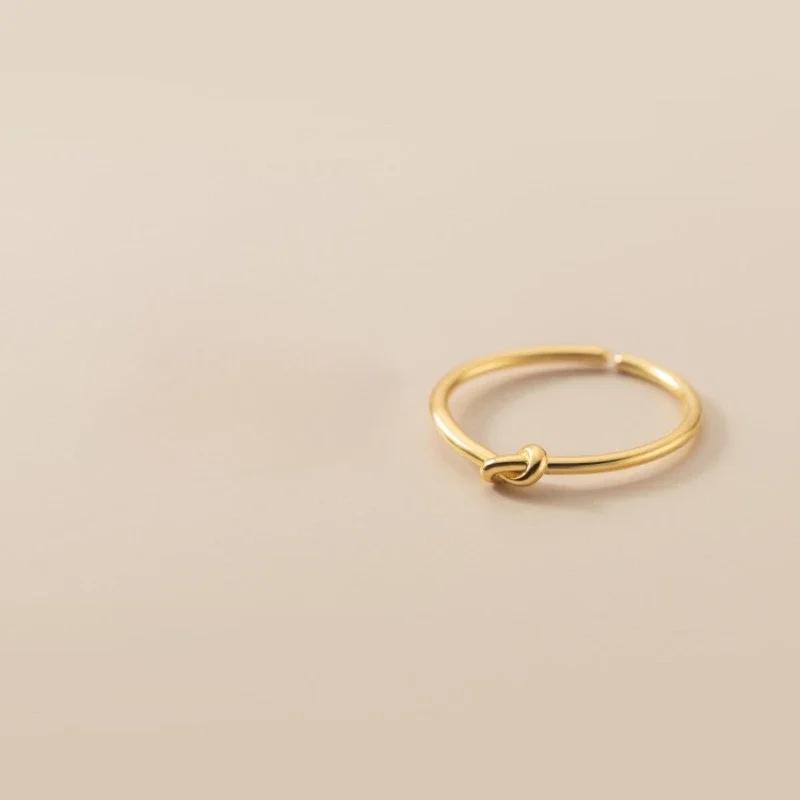 

Charm Classic Knot Line Couple Rings for Women Men Temperament Gold Color Stainless Steel Opening Finger Zircon Accessory Gift золотой