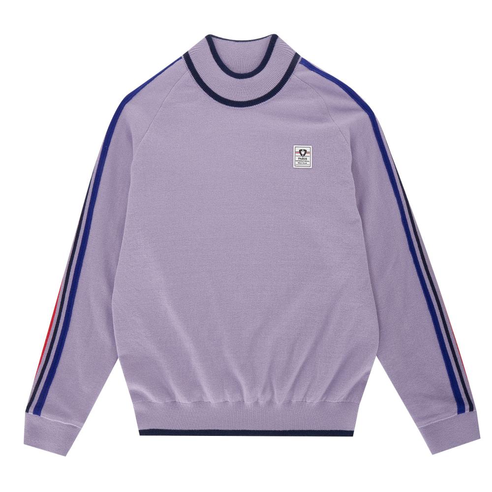 PIGC Women'S 3-Color Point High-Neck Knit Deep Purple (Lfc240185)