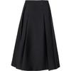 Pleated A-Line Midi Skirt