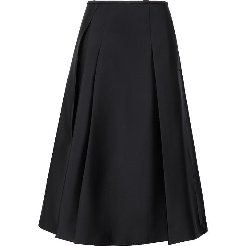 Veromoda Pleated A-Line Midi Skirt