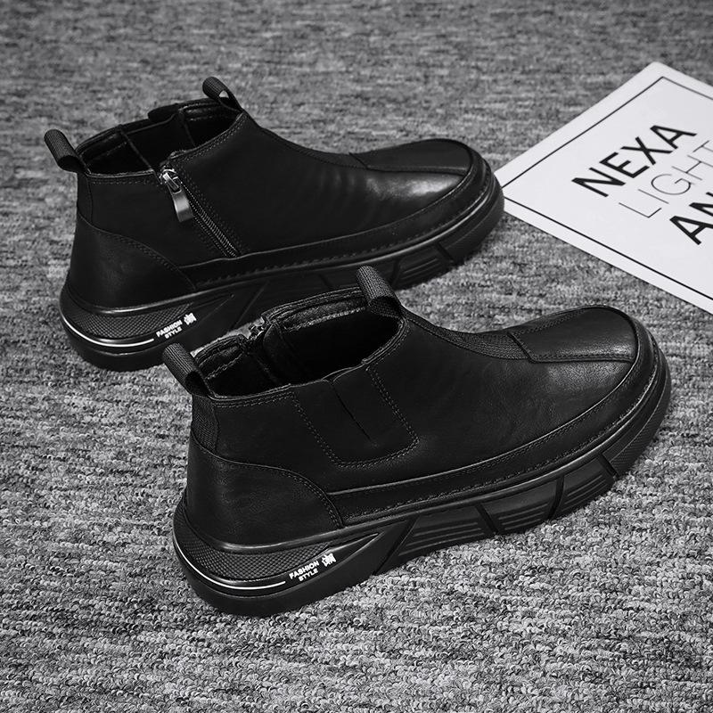 Martin boots men's trend 2025 new autumn men's high-top British tooling boots casual medium tube versatile men's boots