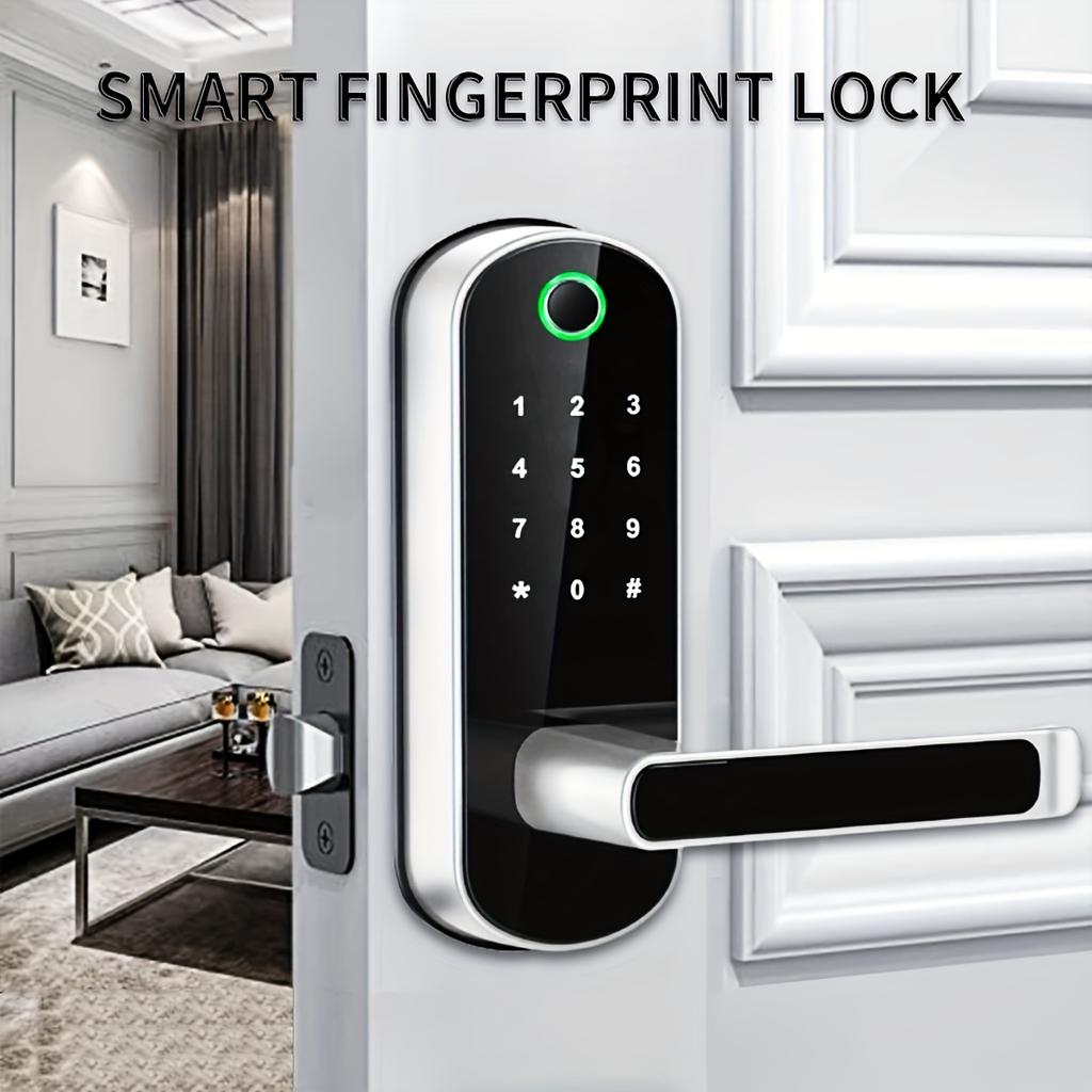 Smart Fingerprint Door Lock App Remote Control Keyless WIFI Digital Touchscreen Lock NFC IP67 Waterproof With 2 IC Cards