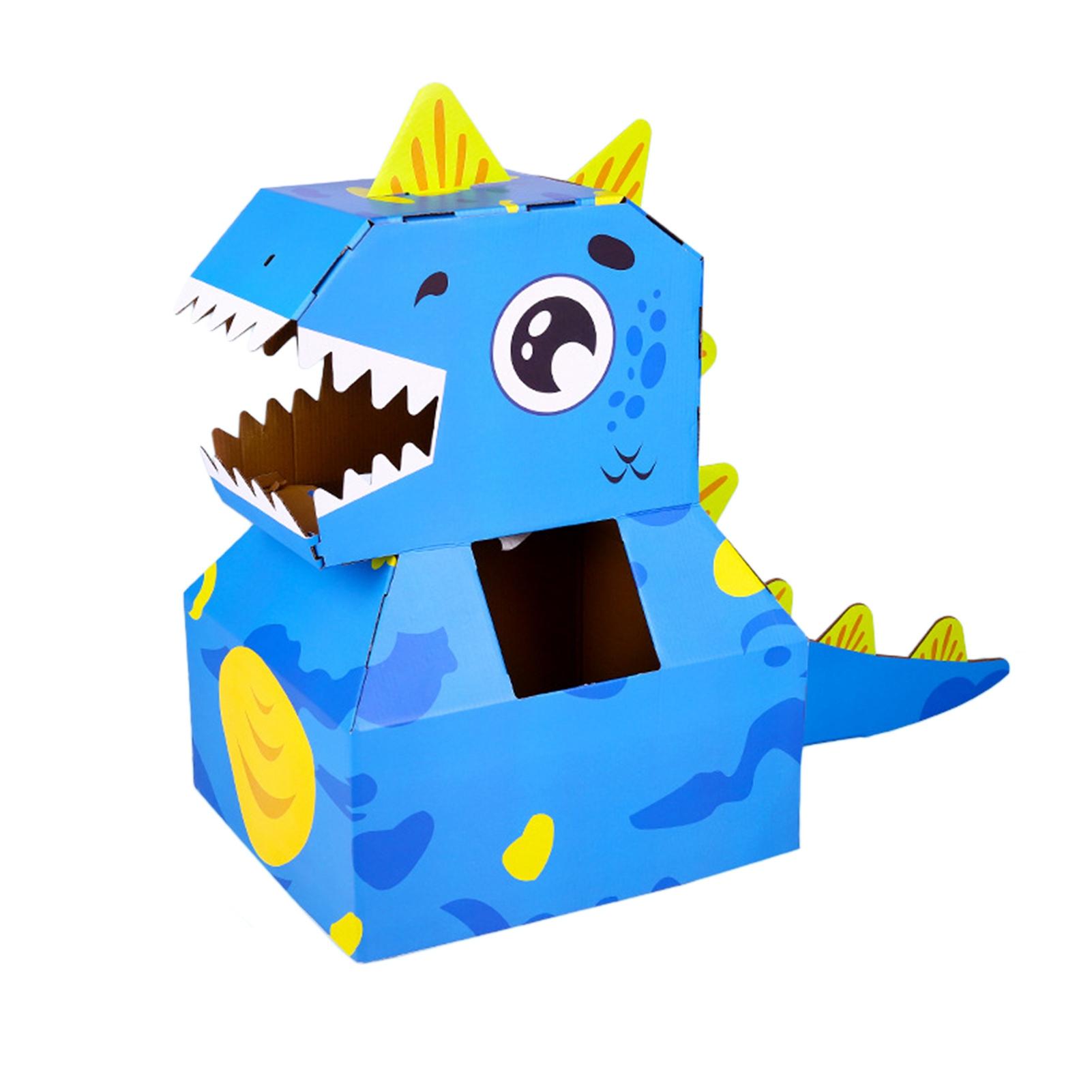 

Бумажные костюмы головы динозавра Игрушка Сделай сам Носимые Интерактивные Костюмы головы динозавра из картона для