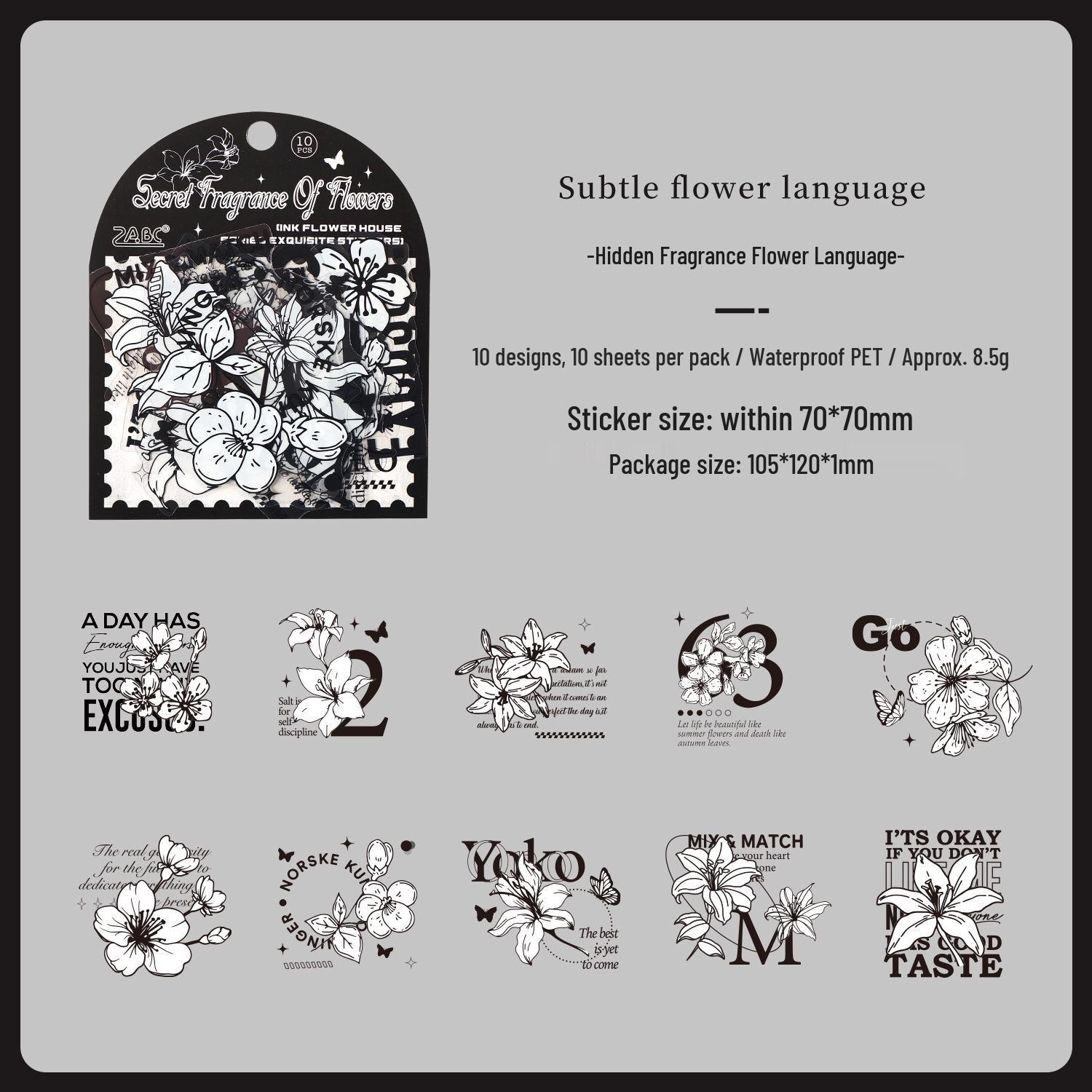Retro Flower Collage Stickers Pack - Creative DIY Journal Decoration