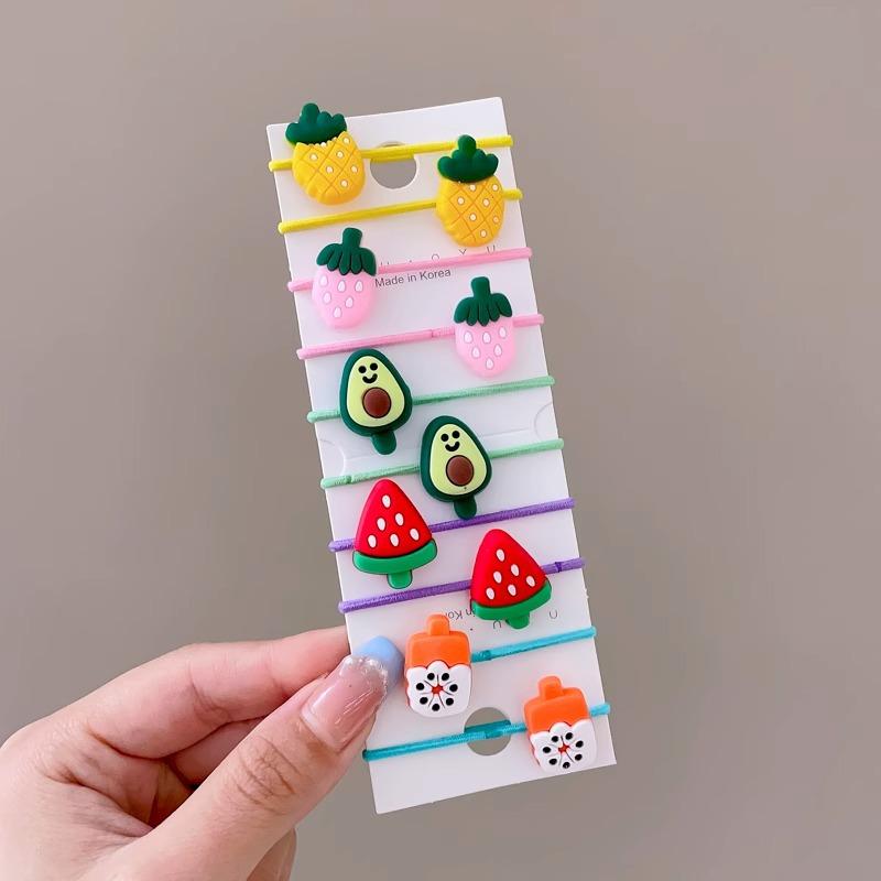 10-30PCS/Set, Cute Cartoon Animals, Hair Bands, Girls, Elastic Rubber Band, Headwear, Hair Accessories