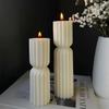 Classic striped cylindrical candle silicone mold geometric cylindrical thick striped acrylic candle mold Roman column PC mold