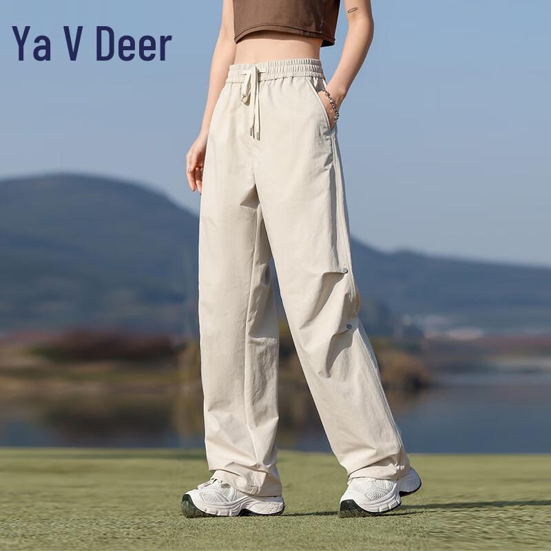 YALU Unisex 3D Pleated Parachute Cargo Pants YKHDF670
