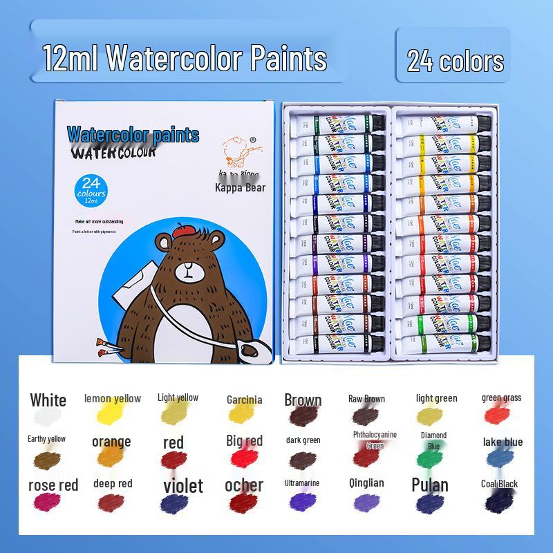 Conjunto de Tintas Aquarela para Iniciantes - 24, 36 ou 48 Cores Paleta Gouache