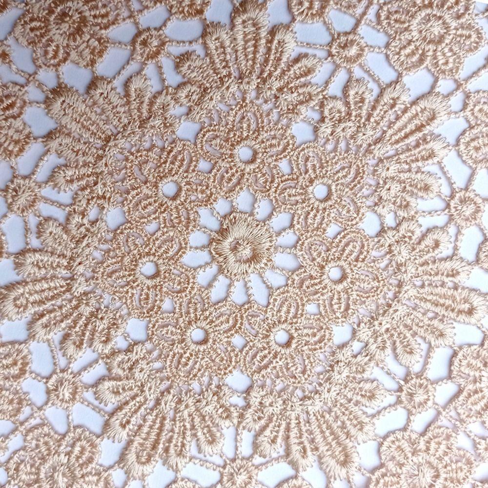 Crochet Cup Mat Round Placemat Tablecloth Hollow Lace Coaster Table Decoration