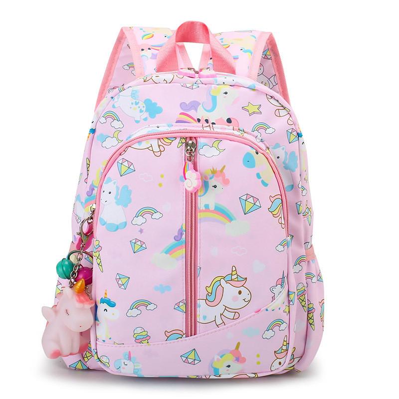 Cute Cartoon Pattern Cotton Canvas Princess Backpack For Teenage Girls Outing School Bag