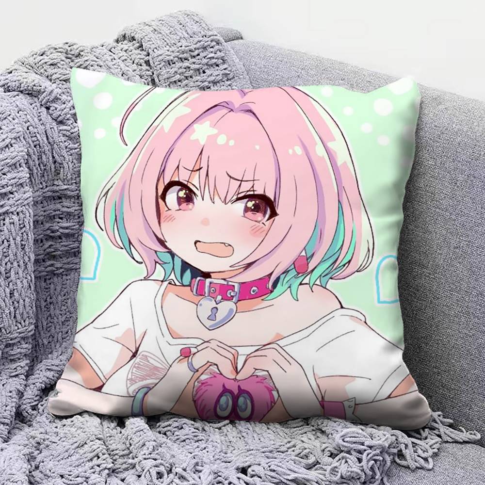 Yumemi Riamu Anime Girl Home Sofa Cushion Covers and Aecorative Custom Pillow Covers