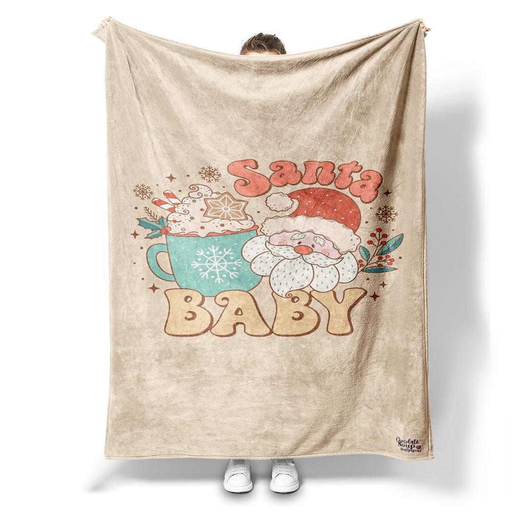 

Simple Christmas Cartoon Printed Blanket for Sofa Travel Camping Living Room Office Conditioning Blanket for All Seasons Gifts 75x90cm
