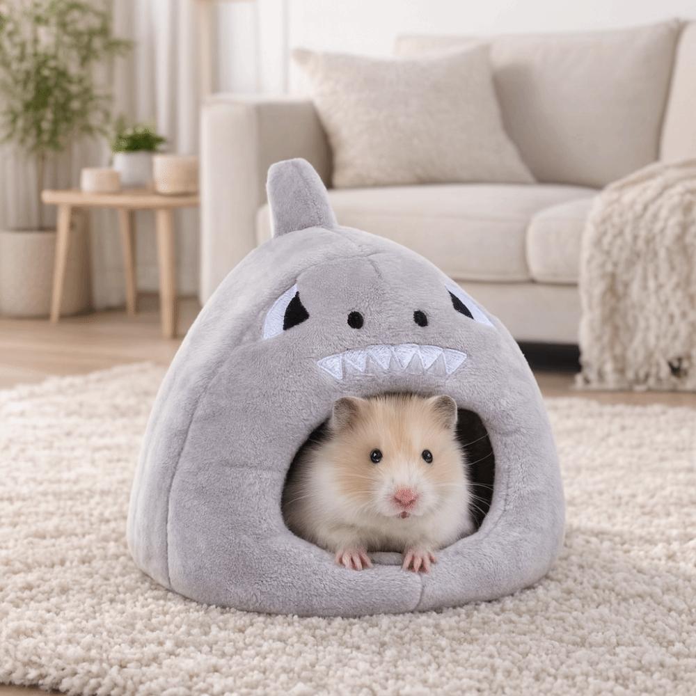 Mouse Shaped Hamster Warm Nest Thicken Hamster Hideaway Shelter Hedgehog Hideout Nest  Pet Habitat
