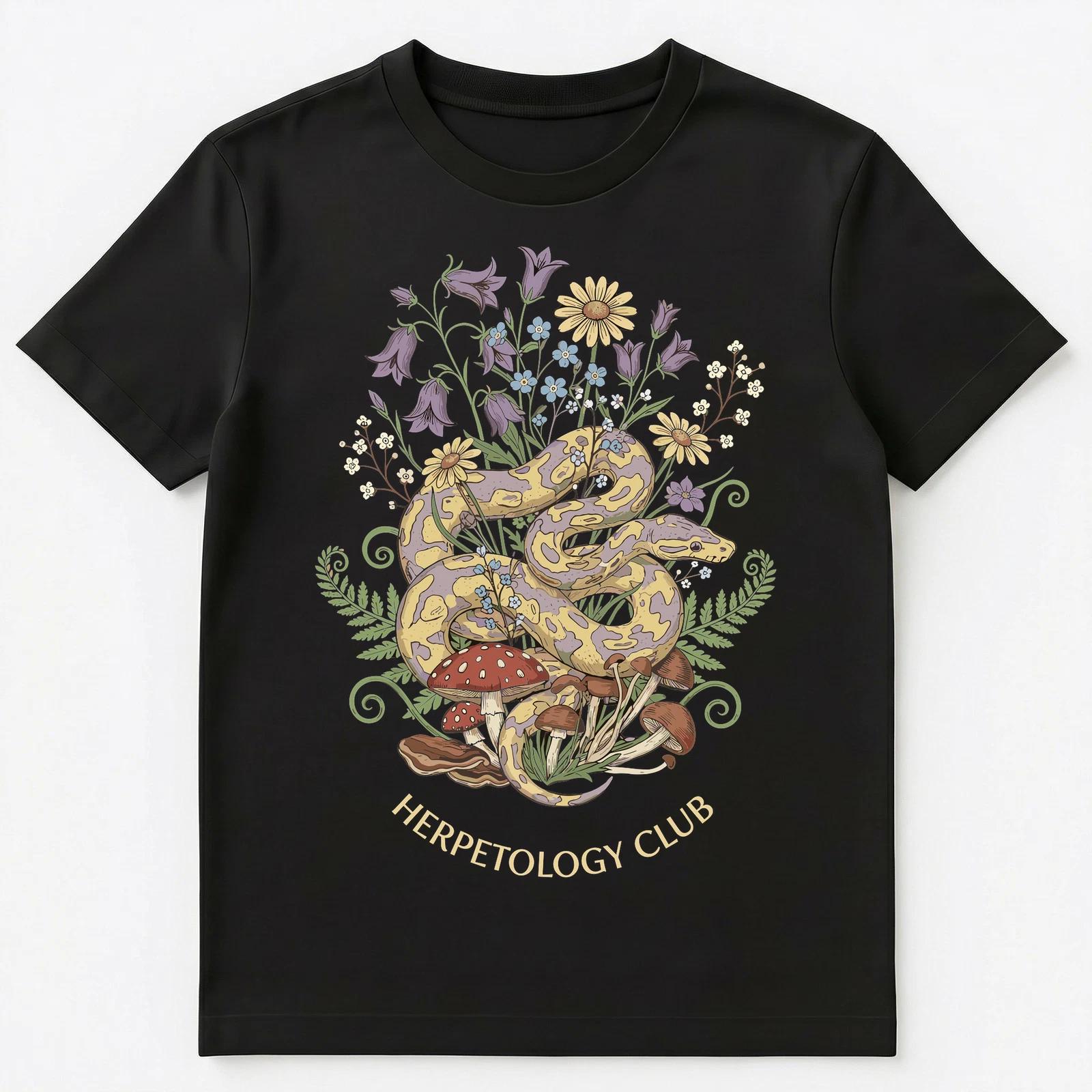 

Herpetology Club Member Wild Serpent Floral Unisex T-Shirt 4XL