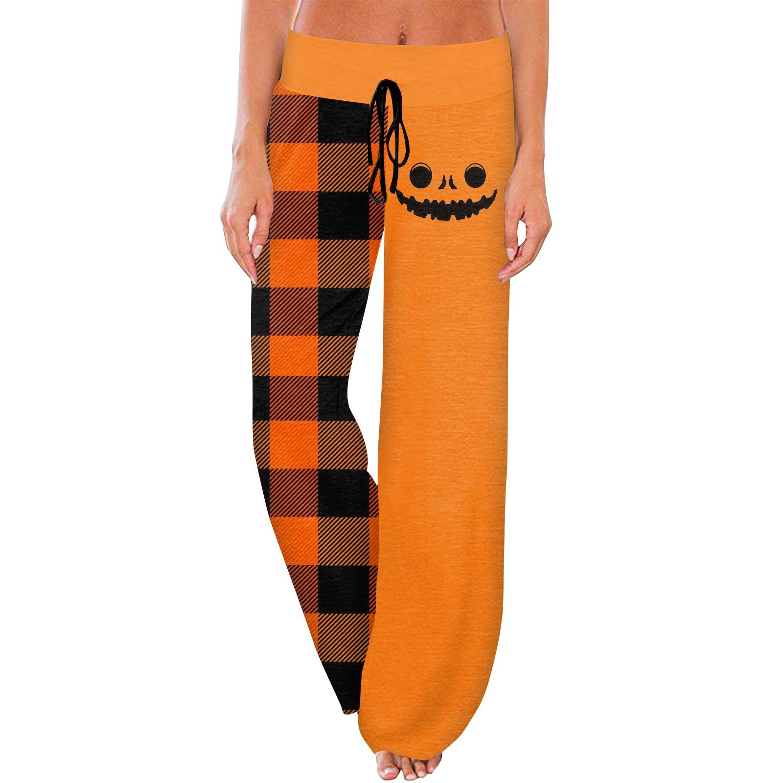 

Женские спортивные штаны, спальные штаны, нашивки на шнурок, широкие штаны с карманами на Хэллоуин XXL чёрный