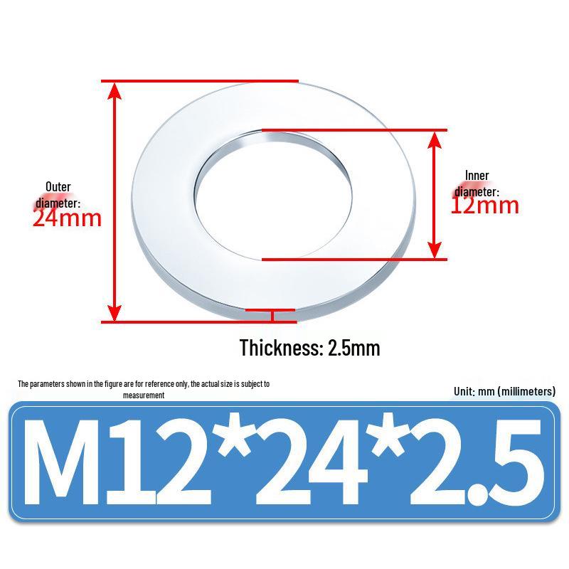 Extra Large Galvanized Metal Flat Washers - Sizes M1.6 to M14