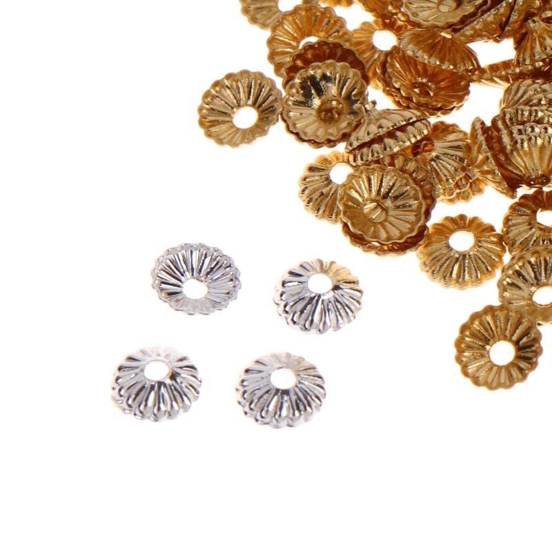 400Pcs 4Mm Flower Socket Bead Hat Accessories For Diy Bracelet Jewelry Findings Hollow Spacer Beads Handmade Material